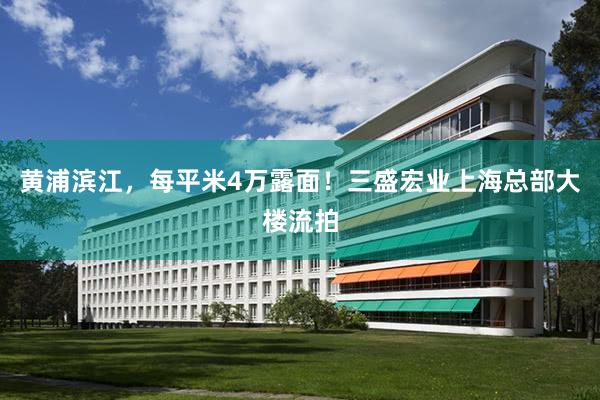 黄浦滨江，每平米4万露面！三盛宏业上海总部大楼流拍