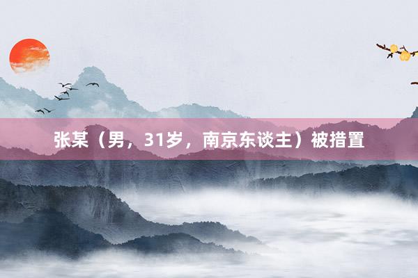 张某（男，31岁，南京东谈主）被措置