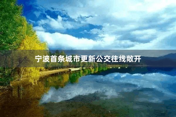 宁波首条城市更新公交往线敞开